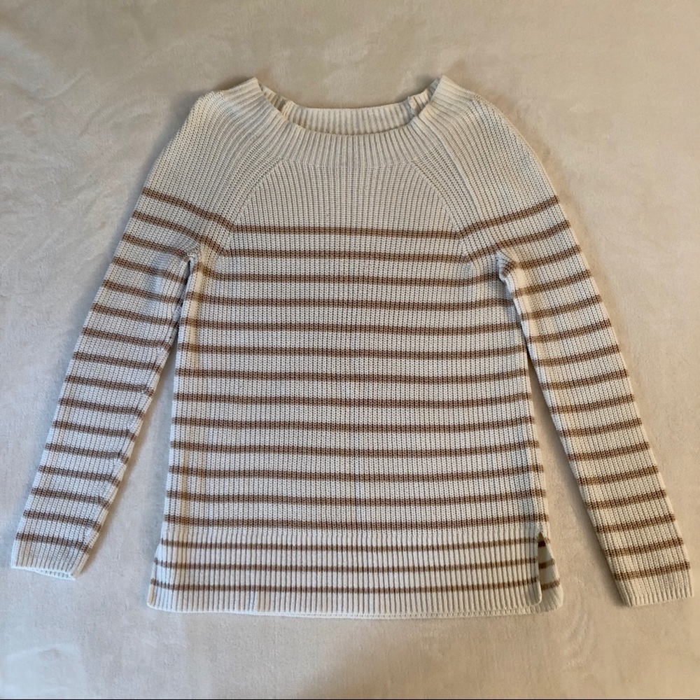 Ivory/Tan Striped Sweater✨